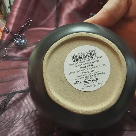 Hearth & Hand 4.5 inch matte glaze black earthenware bowls NWT - Picture 4 of 5